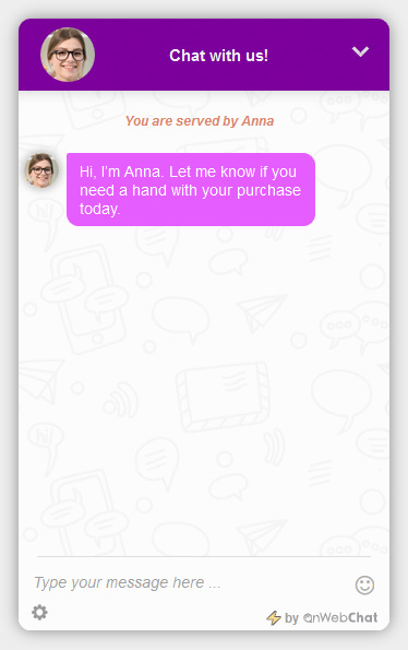 onWebChat - σύστημα live chat παράθυρο chat (chat widget)