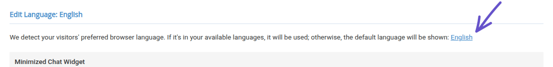 Définir la langue par défaut du widget live chat multilingue