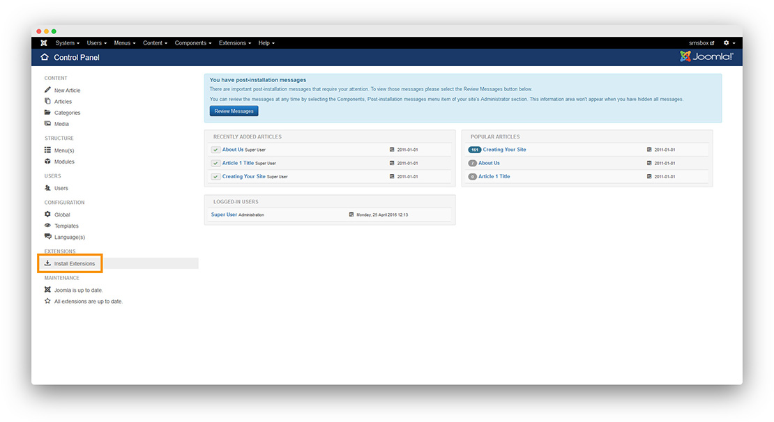 joomla plugin installation instructions step1