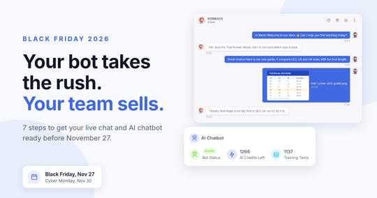 Black Friday live chat and AI chatbot