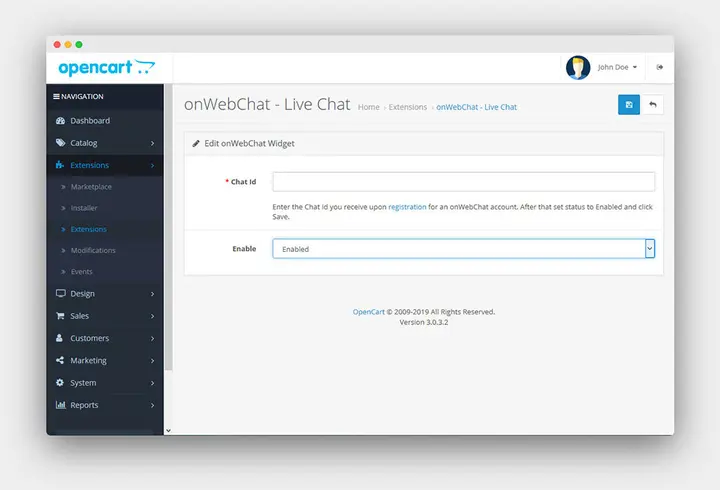 OpenCart AI Chatbot automatic product sync and live order answers