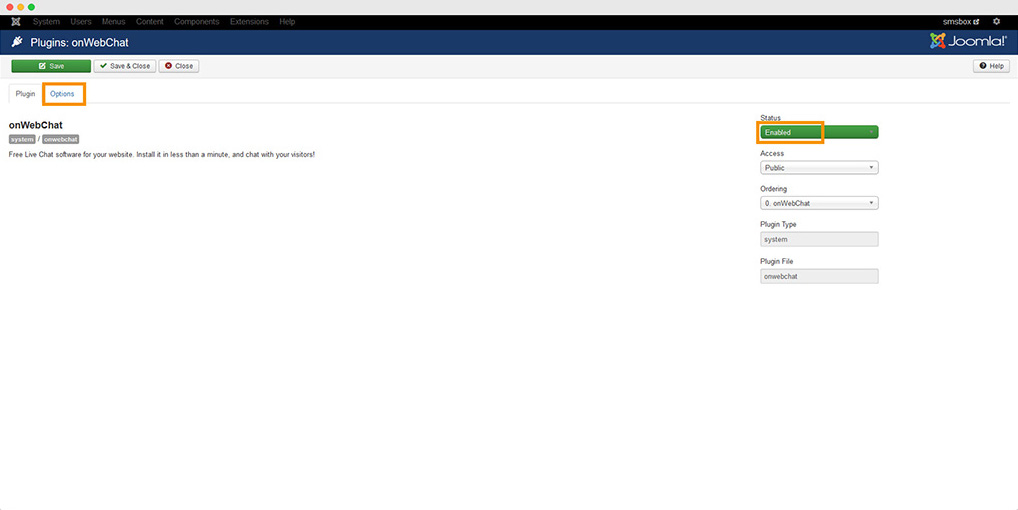 Istruzioni installazione plugin Joomla passo 4