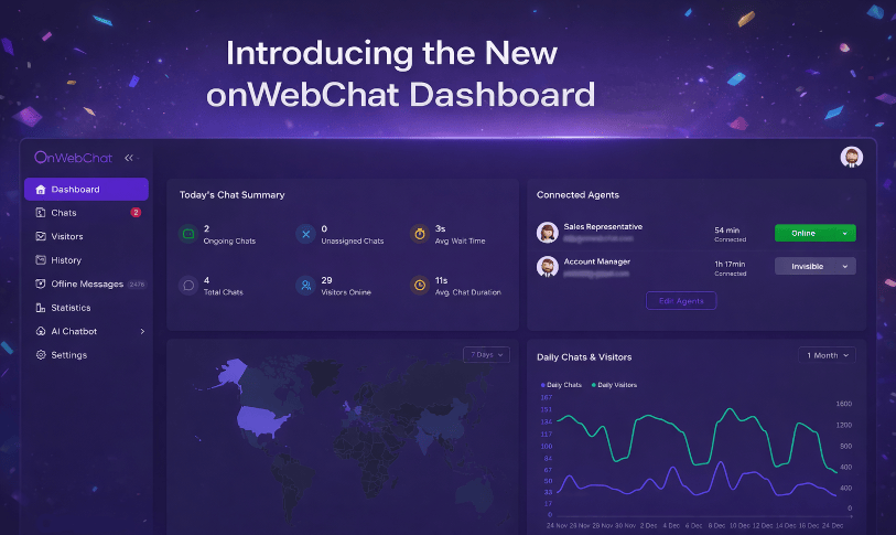 New onWebChat Dashboard
