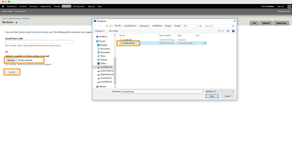 Drupal 7 module installation instructions step2