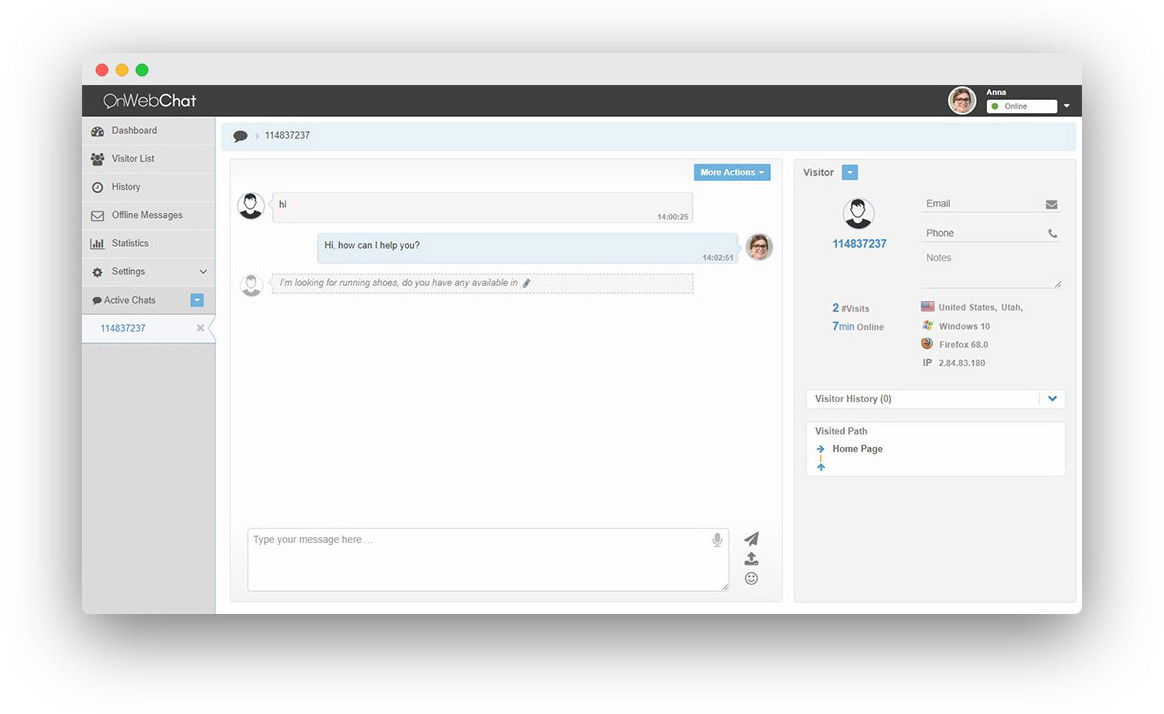 onWebChat - live chat system auto complete chats